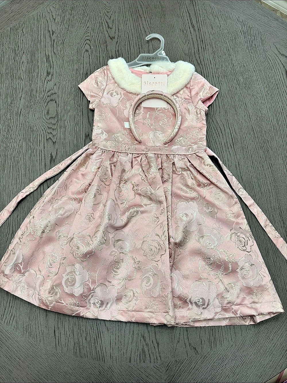 NWT Biscotti Anastasia Dress Girls Pink Floral Formal Dress
